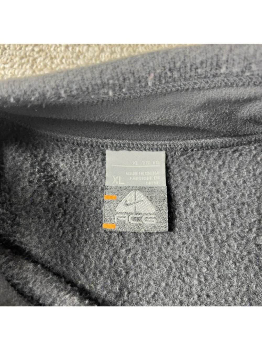 Vintage Nike ACG Full Zip Fleece Over Sized Jacket Gray Women’s Size XL - Picture 3 of 7